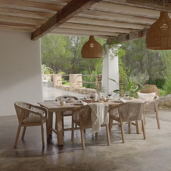 Shiro 8 Seater Wooden Garden Dining Set with Nala Dining Chairs - Laura James - Laura James