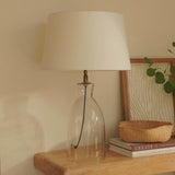 Aldsworth 35cm Table Lamp with Coningsby 40cm Cotton Lamp Shade - Snow White - Laura James