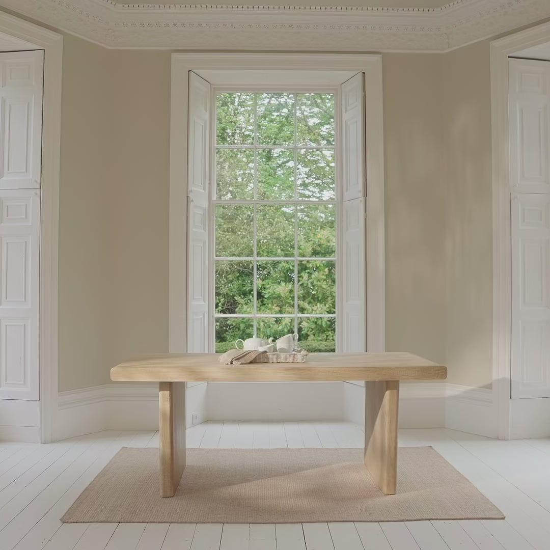 Nevaeh Chalked Mango Wood Dining Table - Laura James
