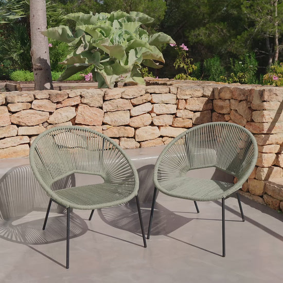 Eli Green Rope Chairs - Set of 2 - Laura James