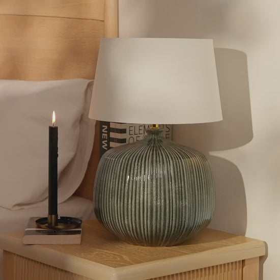 Tongham 31cm Ceramic Lamp Base - Dark Grey - Laura James