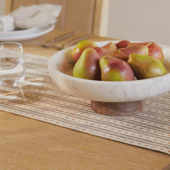Spello 30cm Bowl - White Marble - Laura James 