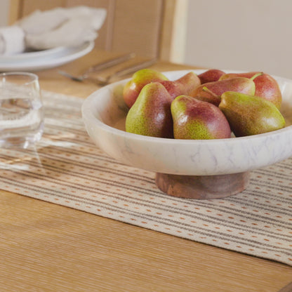 Spello 30cm Bowl - White Marble - Laura James 