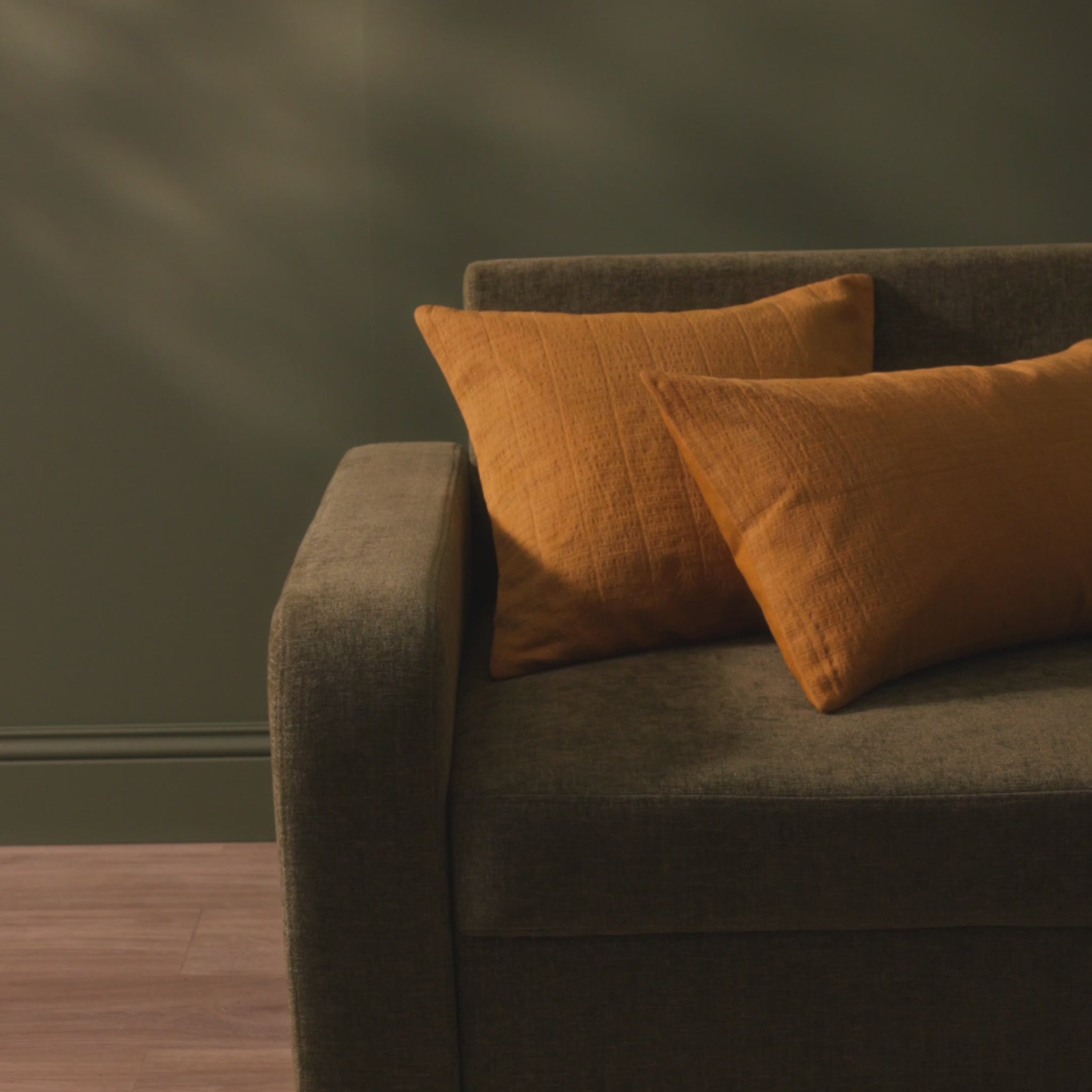 Holbeton 45x45cm Cushion Cover - Amber Yellow Geometric - Laura James 