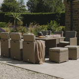 10_Seater_Rattan_Cube_Outdoor_Dining_Set_Brown_Weave_Polywood_Top - Laura James