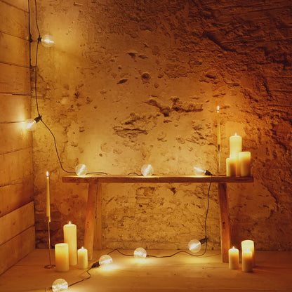 Carnaby 10 Bulb Outdoor String Lights - Extension Kit - Beehive Bulb - Laura James