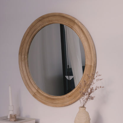 Langton 75cm Wooden Mirror - Natural - Laura James 