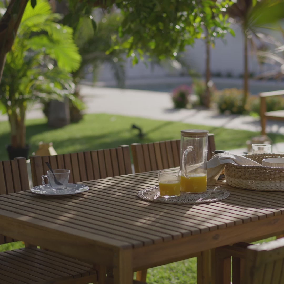 Lennox 6 Seater Outdoor Wooden Dining Table - Laura James