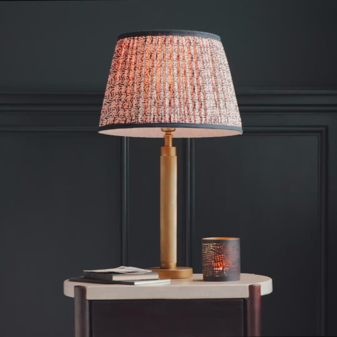 Welham 36cm Metal Table Lamp Base - Patina Gold - Laura James 