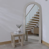 Kubu 180 x 80cm Wooden Arch Mirror - Taupe - Laura James