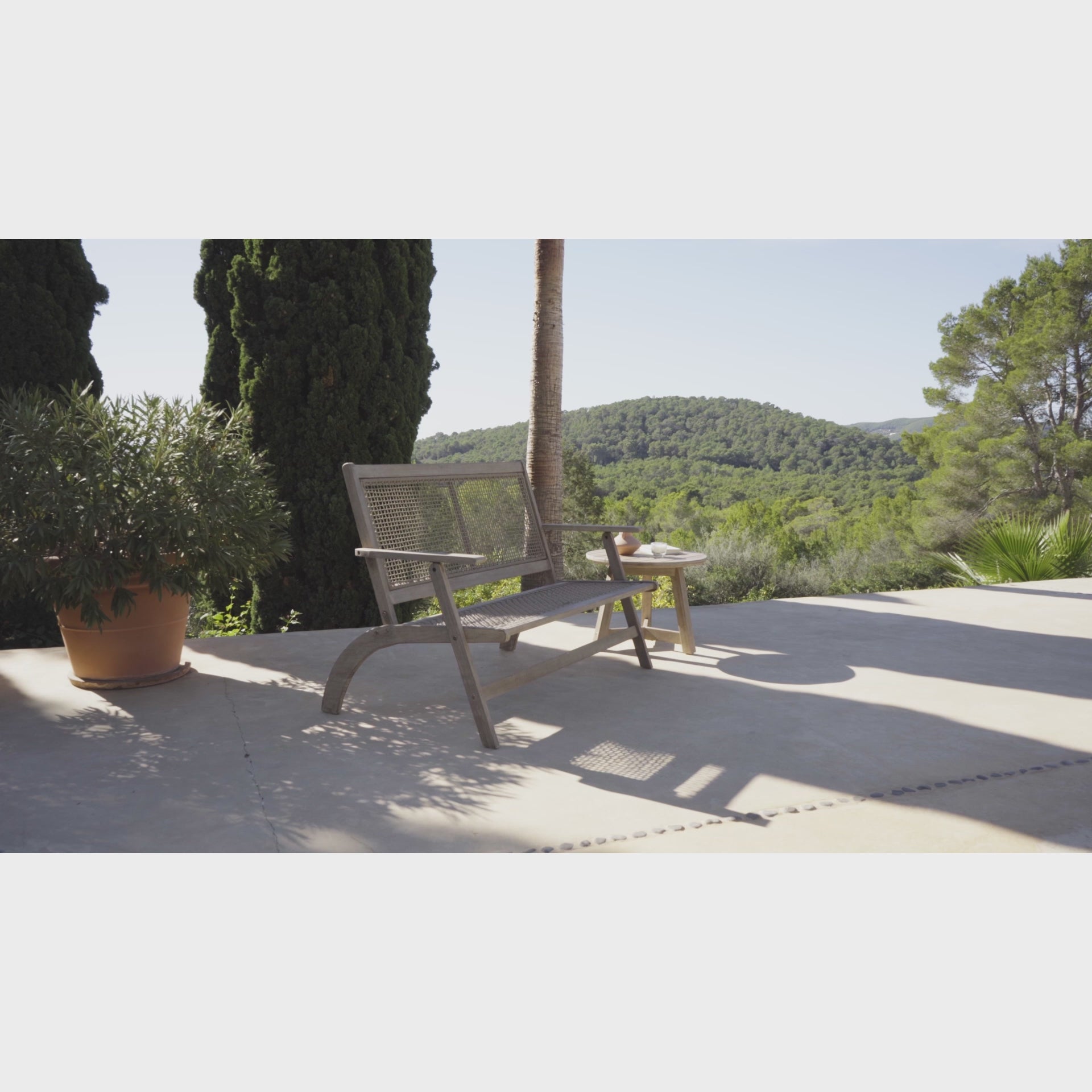 Akira Wooden Rope Folding Bench - Laura James