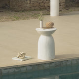 Zaliki Round Side Table - Paprika Mother of Pearl Terrazzo - Laura James 