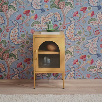 Conan Metal Bedside Table - Mustard Yellow - Laura James