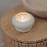 Surbiton Single Wick 13cm Ceramic Candle - Oud Wood & Rose Scent In Clay - Laura James 