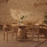 Willow 4 Seater Round Garden Dining Set with Sasha Chairs - Laura James