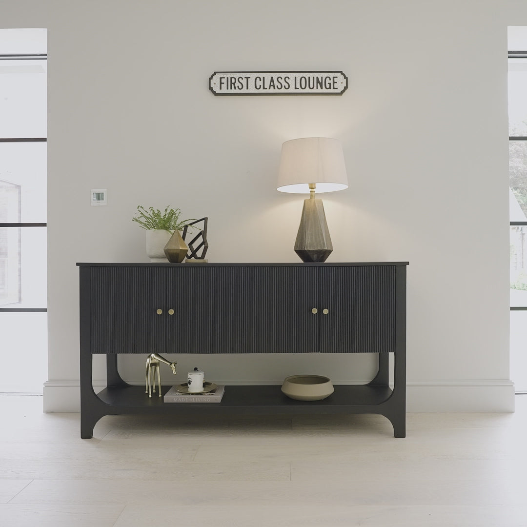 Jade 4 Door Sideboard - Black - Laura James