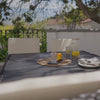 8 Seater Rattan Cube Outdoor Dining Set with Cream Parasol - Brown Weave Polywood Top