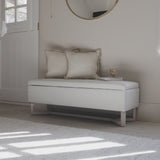 Norah Storage Ottoman - Ivory - Laura James 