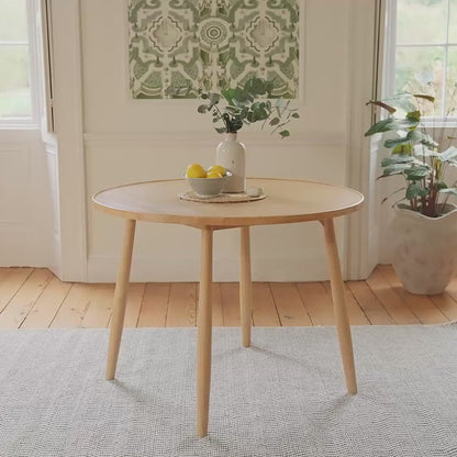 Tilly 100cm Round Dining Table - Whitewash Oak - Laura James