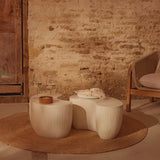 Sohan 84cm Kidney Garden Coffee Table - Set of 2 - Sand - Laura James