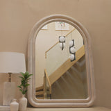 Ashridge 100x70cm Arch Wall Mirror - Whitewash - Laura James 