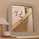 Dartington 80x70cm Arch Wall Mirror - Olive Green - Laura James 