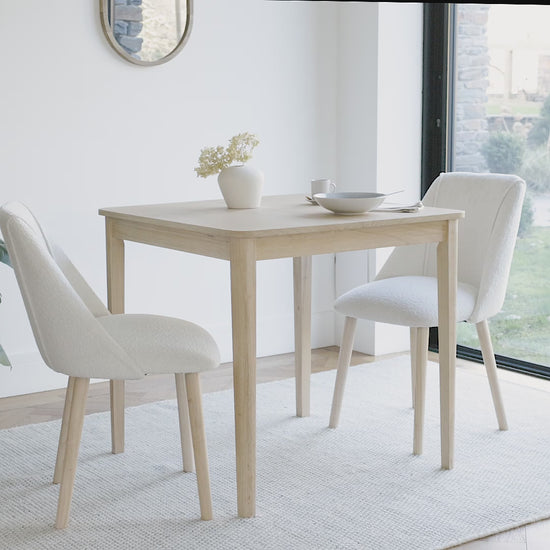 Charlie Pale Oak Dining Table - Extendable - Laura James