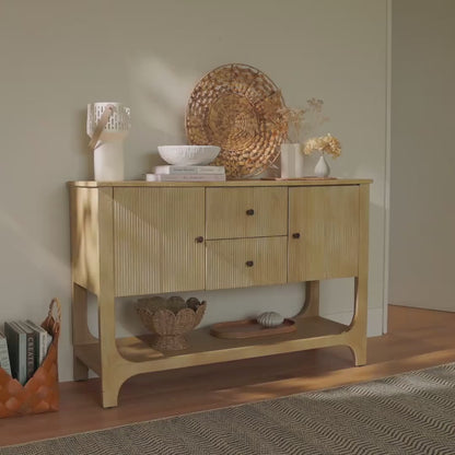 Jade 2 Door 2 Drawer Sideboard - Chalked Mango Wood - Laura James