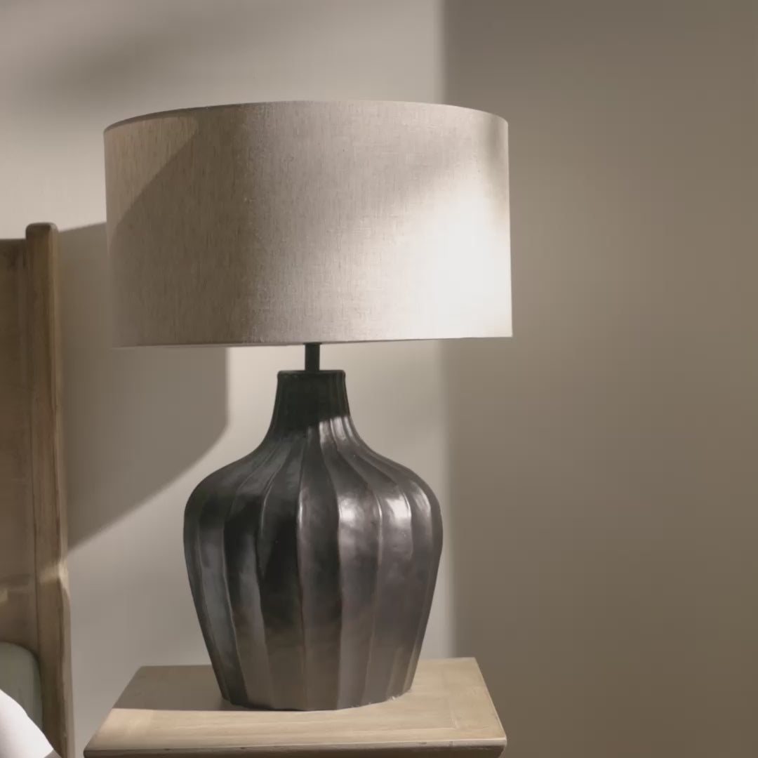 Radford Black Bronze Metal Table Lamp Base - 31cm - Laura James 