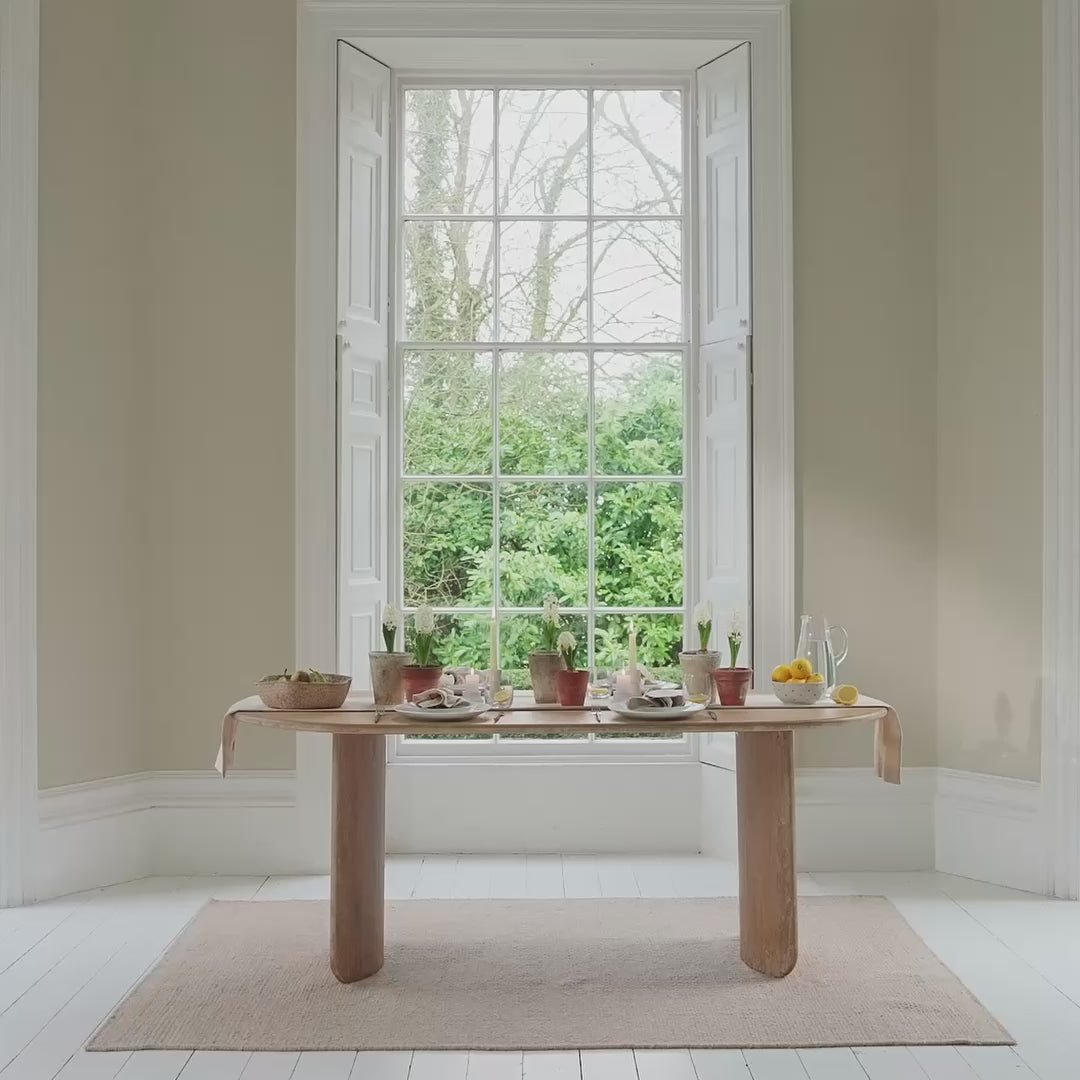 Imogen Chalked Mango Wood Rectangular Dining Table - 190cm - Laura James