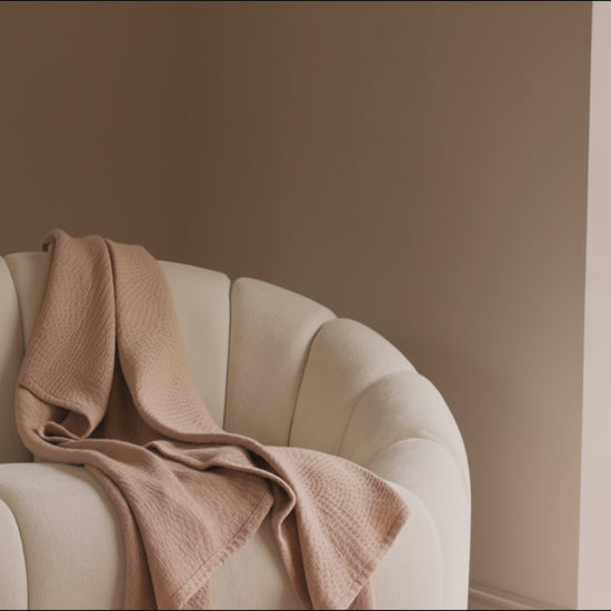 Soldon 200x220cm Cotton Throw - Driftwood - Laura James 