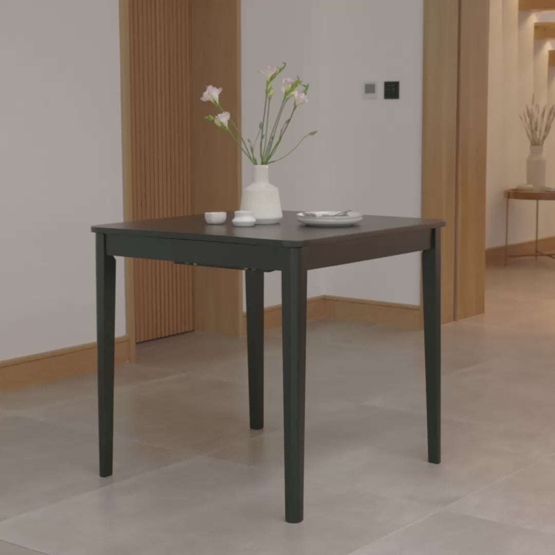 Paul Black Oak Extending Dining Table - Small - Laura James 