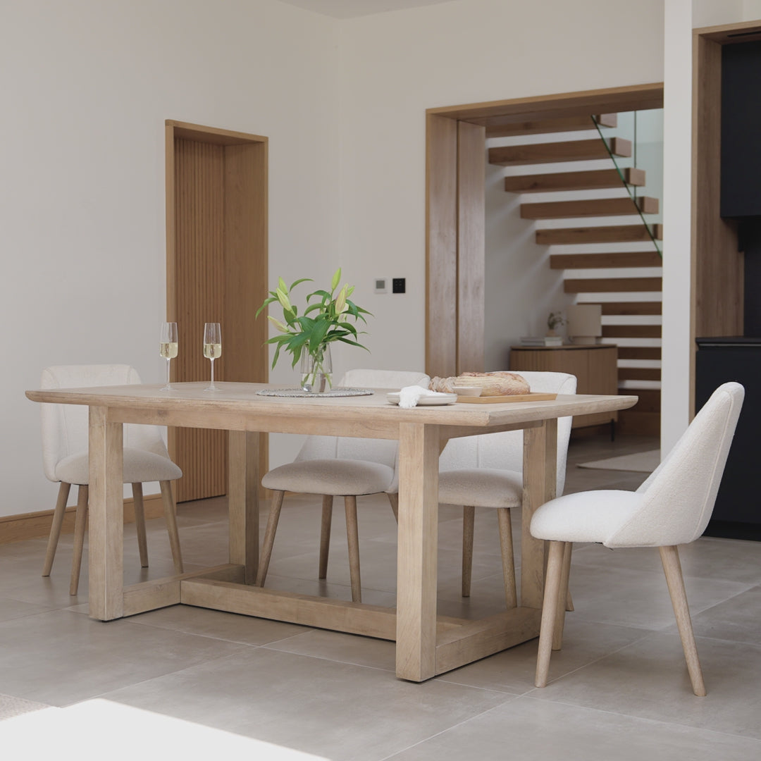 Valdis_160cm_Rectangular_Dining_Table_Chalked_Mangowood_and_Travertine-2 - Laura James