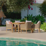 Harlyn 4 Seater Wooden Garden Dining Set with Harlyn Chairs - 160cm - Laura James