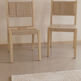 Dinah Acacia Dining Chair - Set of 2 - Natural String - Laura James 