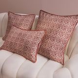 Aldeburgh 57x57cm Cushion Cover - Russet Red Abstract - Laura James