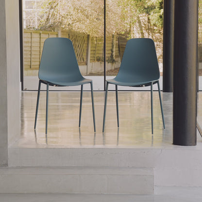 Wren Dining Chairs - Set of 2 - Blue- Laura James 
