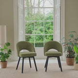 Marilyn Green Dining Chair - Set of 2 - Black Legs - Laura James