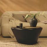 Alder Mango Wood Coffee Table - Jet Black - Laura James