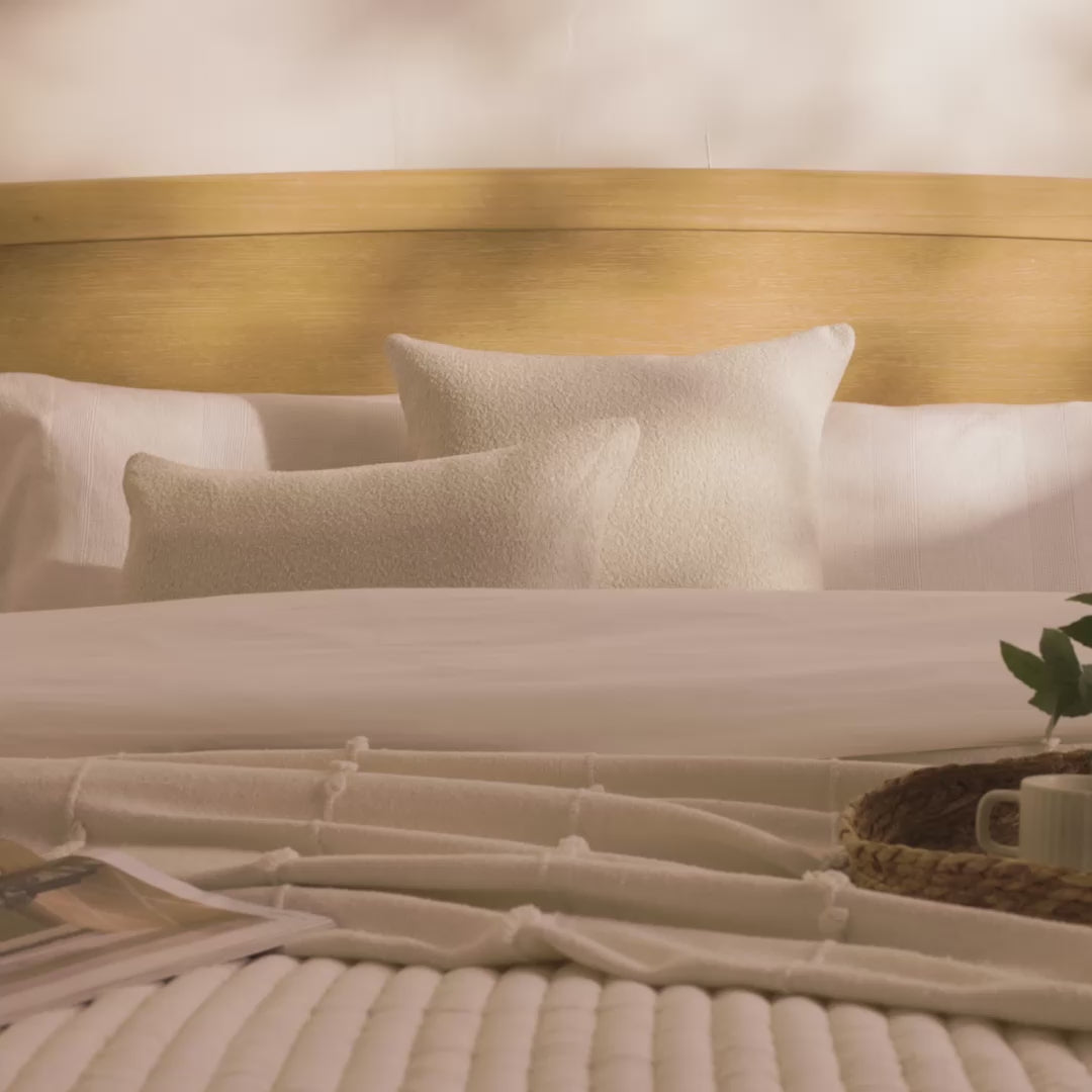 Yelden 50x50cm Scatter Cushion Cover - Light Beige Boucle - Laura James