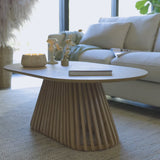 Willow Pale Oak Oval Coffee Table - Laura James 