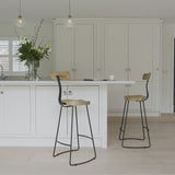 Aiden Natural Mango Wood Bar Stool - Set of 2 - Laura James