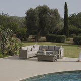 Aria Corner Rattan Sofa Set with Rising Table - Laura James 