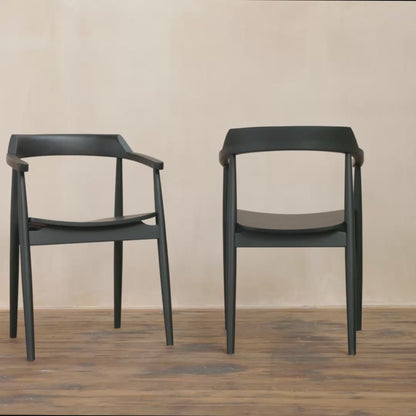 Carter Black Dining Armchairs - Set of 2 - Laura James 