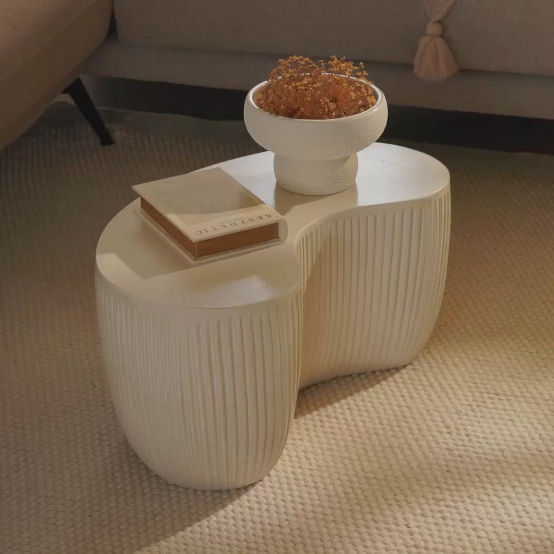 Sohan 61cm Kidney Coffee Table - Sand - Laura James