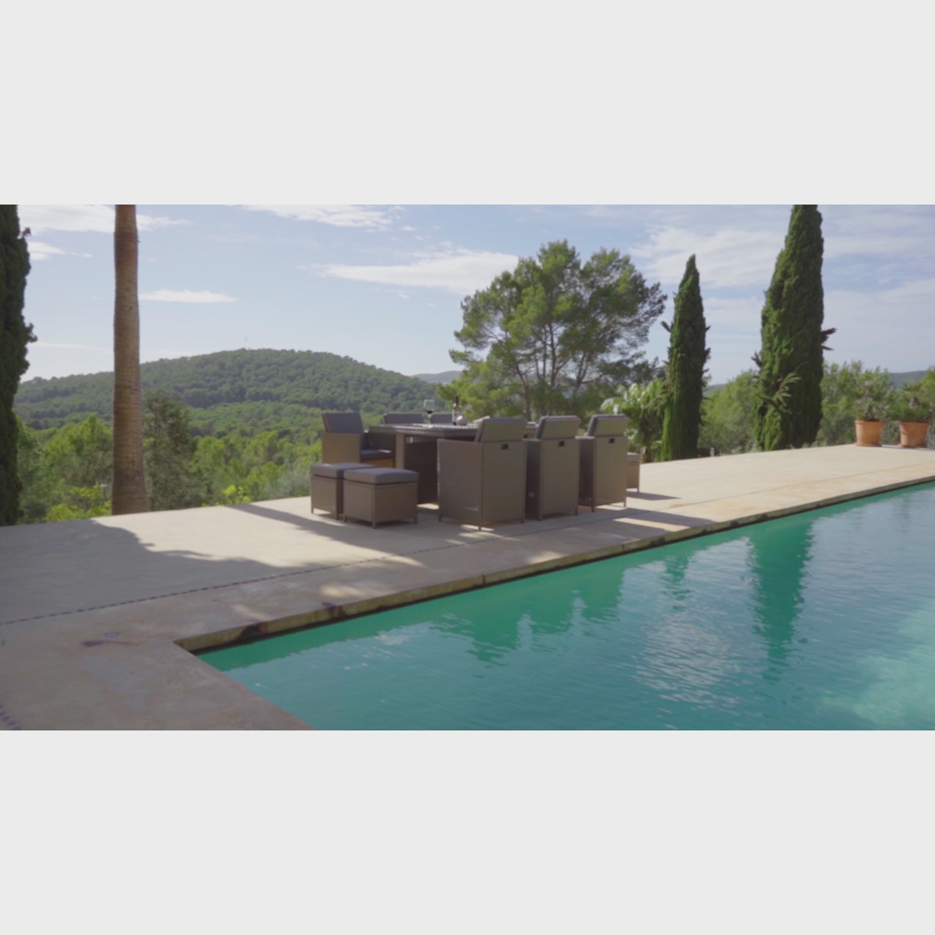 10 Seater Rattan Cube set - Natural Brown - Laura James