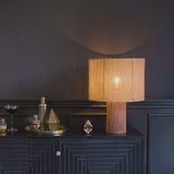 Sirana Large Burnt Orange Jute Table Lamp