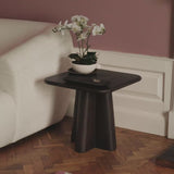 Bastian 50cm Square Side Table - Coffee Brown Mango Wood - Laura James 