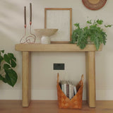 Nevaeh Chalked Mango Wood Console Table - 100cm - Laura James