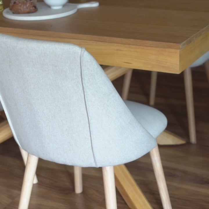 Freya dining chairs - set of 2 - oatmeal and oak - Laura James